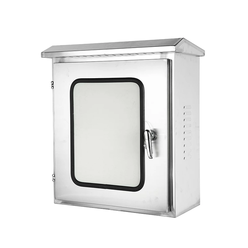 Outdoor Rainproof Double-door Stainless Steel Enclosure